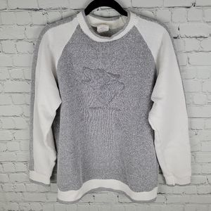 TOSH SPORTSWEAR | vintage Winnipeg Canada Wolf embroidered raglan knit sweater